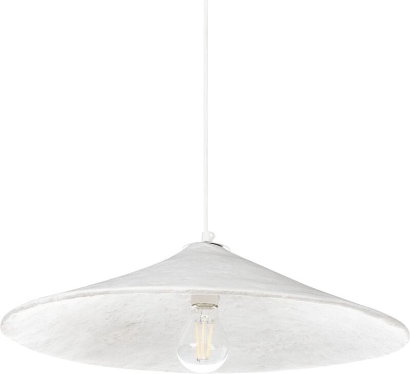 Hängelampe Weiß Papiermaché Handgefertigt Organisch Natürlich