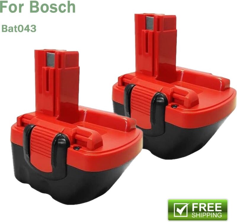 Pdstation - 2er-Set 12V 4,8Ah Ni-MH Ersatzbatterie für Bosch 12V Batterie BAT043 BAT045 BAT120 BAT139 2607335542 2607335...