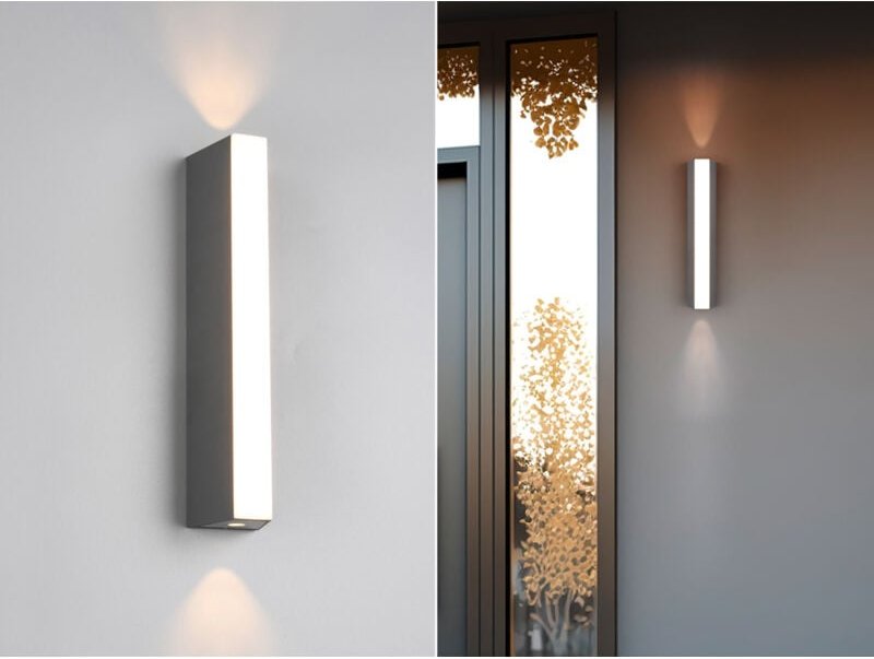 Schmale led Außenwandleuchte marne Up and Down IP65, Höhe 30cm