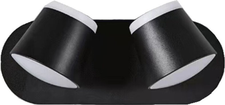 Led Außenwandleuchte 16W Aluminium 2 Strahler 360° drehbar Warmweiß 3000K Schwarz