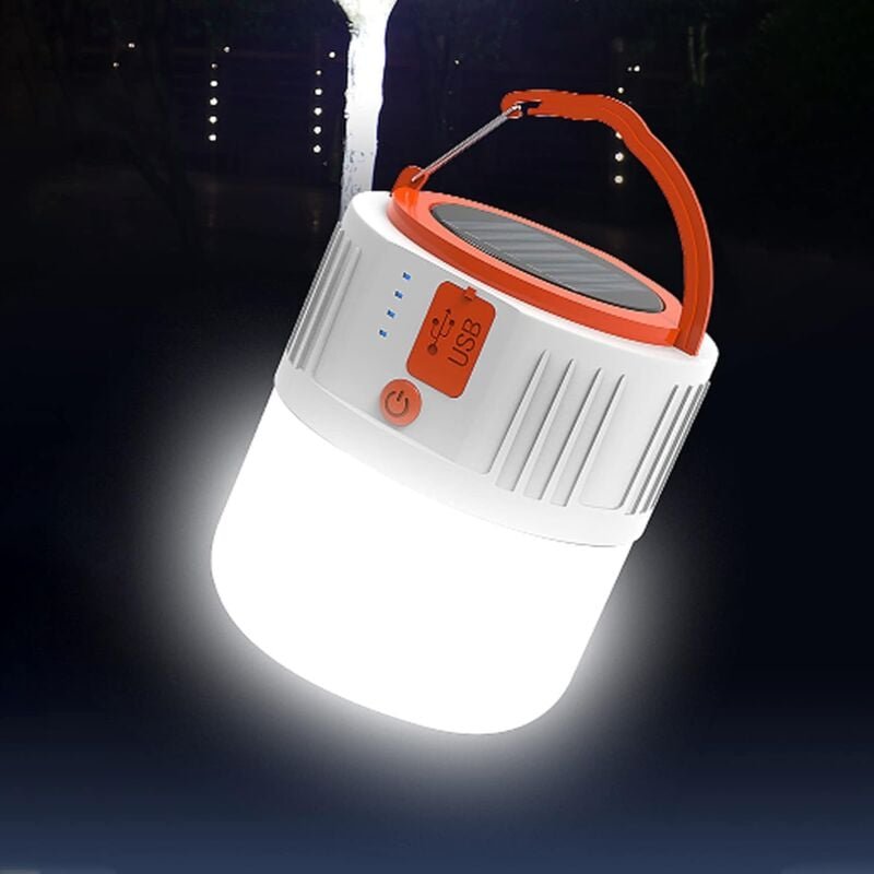 Wiederaufladbare Solarleuchte, Outdoor-Taschen-Camping-Taschenlampe, tragbare Zeltlampe, Sicherheits-Notlicht-Powerbank,...