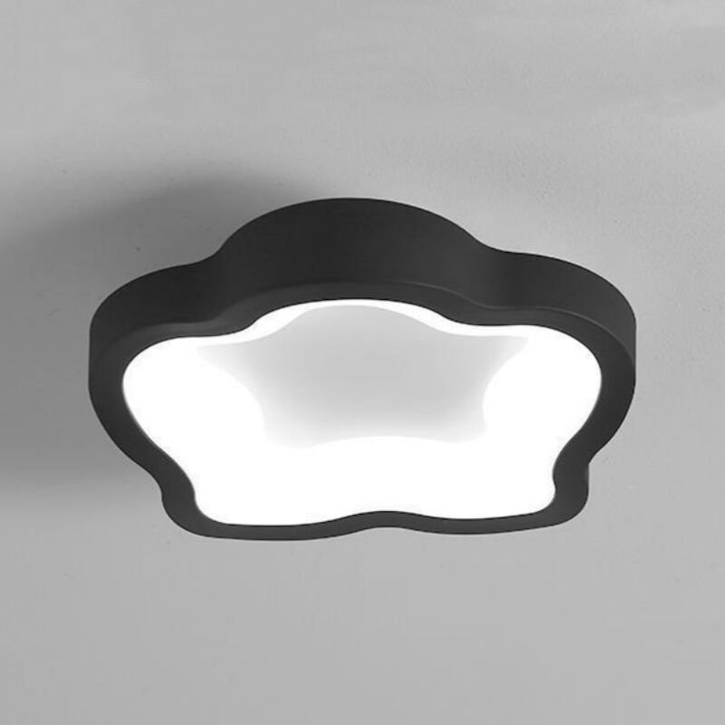 14W led Deckenleuchte Modern Deckenlampe Ø23cm Schwarz für Schlafzimmer Wohnzimmer Balkon Flur Küche - Kaltweiß Licht