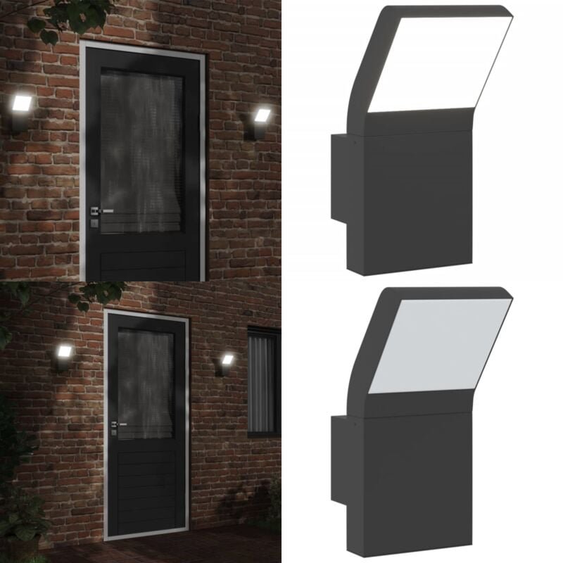 LED-Außenwandleuchte Schwarz Aluminiumdruckguss - LED-Lampe - Außenleuchte - Wandleuchte - Gartenbeleuchtung - Edelstahl...