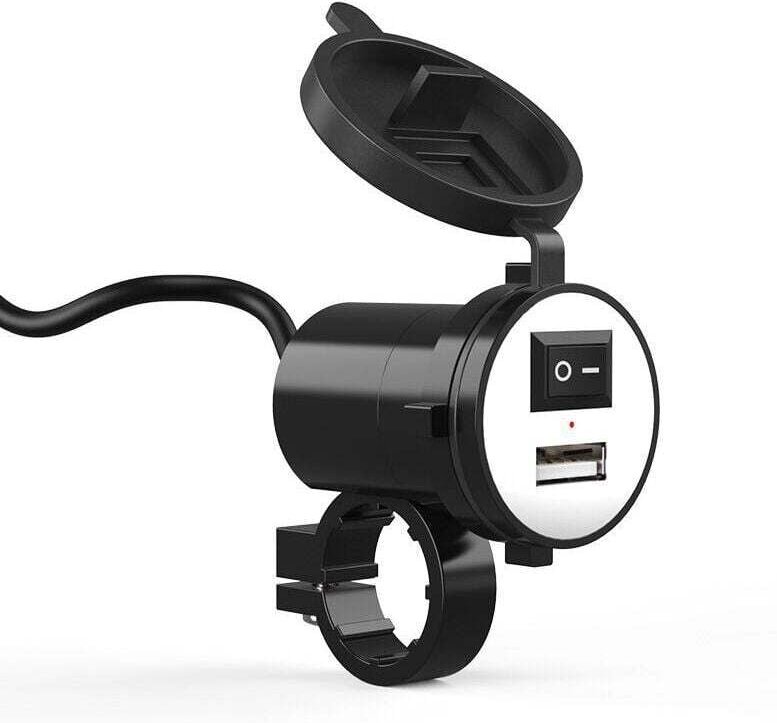 XVX - Caricabatterie usb impermeabile per moto 12V, Caricabatterie usb impermeabile per moto 5V/2.1A Caricabatterie rapi...