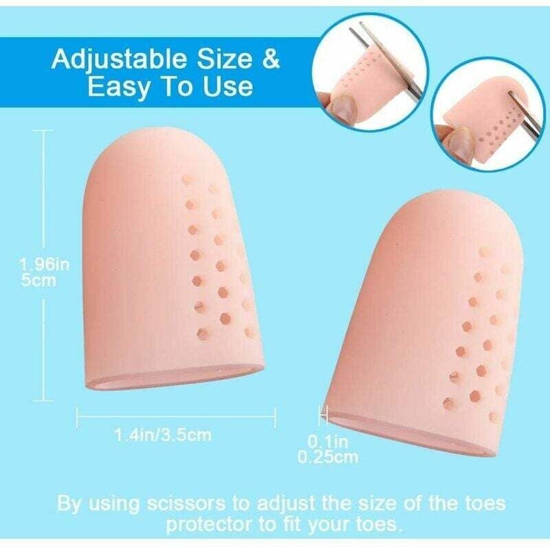 Großzehenschutz, 10-teiliges Zehenschutzset, Großzehenschutz aus Silikon, weiche und bequeme Zehenkappen zur Linderung v...