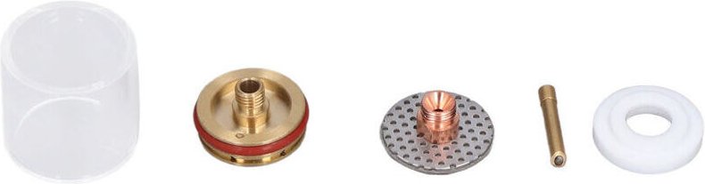 WP-20/25 Argon-Schweißbrenner-Klemmdüsen-Set, WIG-Schweißbrenner, Messing-Glasbecher, 5-teilig