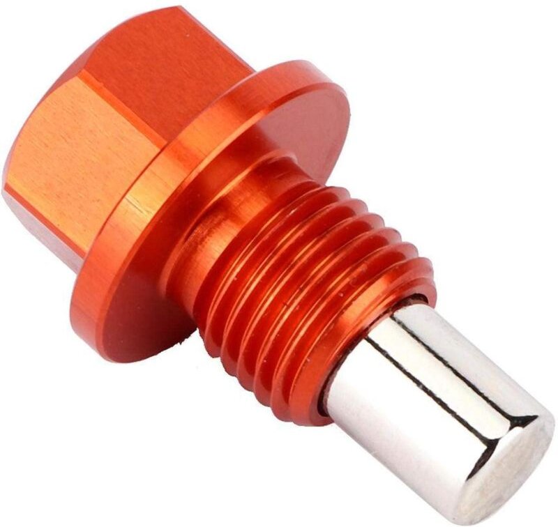 Lwannenschraube, Anti-Diebstahl-Ablassschraube Universal Metall eloxierte magnetische Motorölwannenmutter mit Gummiring(...