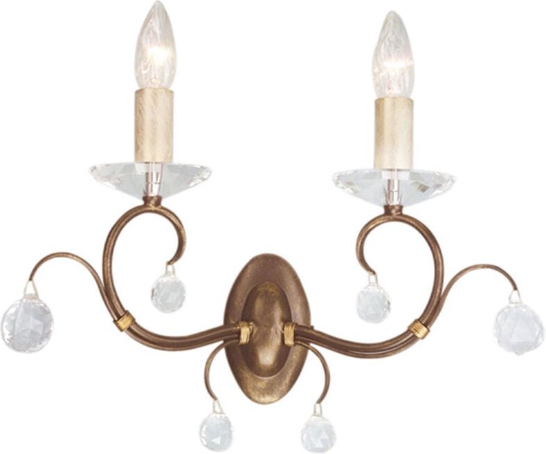 Elstead - Lunetta - 2 Licht Innenkerze Wandleuchte Bronze Patina, E14