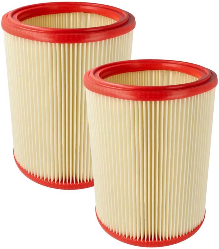 vhbw 2x Lamellenfilter kompatibel mit Metabo ASA 30 L PC Inox, ASA 25 L PC Handstaubsauger