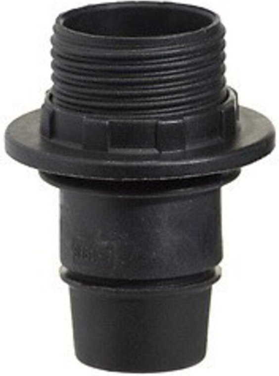 Fassung 4 a. E-14 mit Gewinde + schwarzer Unterlegscheibe