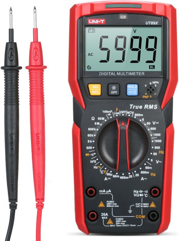 Multimetro digitale ad alta precisione UT89X, mini multimetro universale portatile, 6000 conteggi, schermo LCD, misurazi...