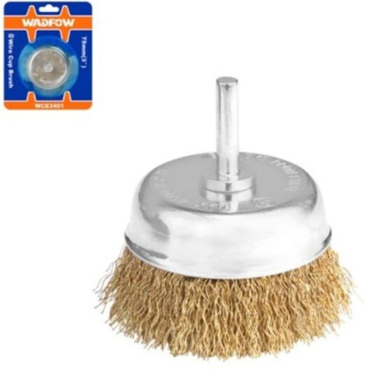 WADFOW 75 mm Topfbürste, 4500 U/min, für Stahl und Holz, Entgraten und Schärfen