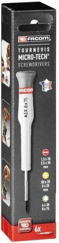 Facom MT.J6PG 6-teiliges ergonomisches Schraubendreher-Set in Rot und Schwarz