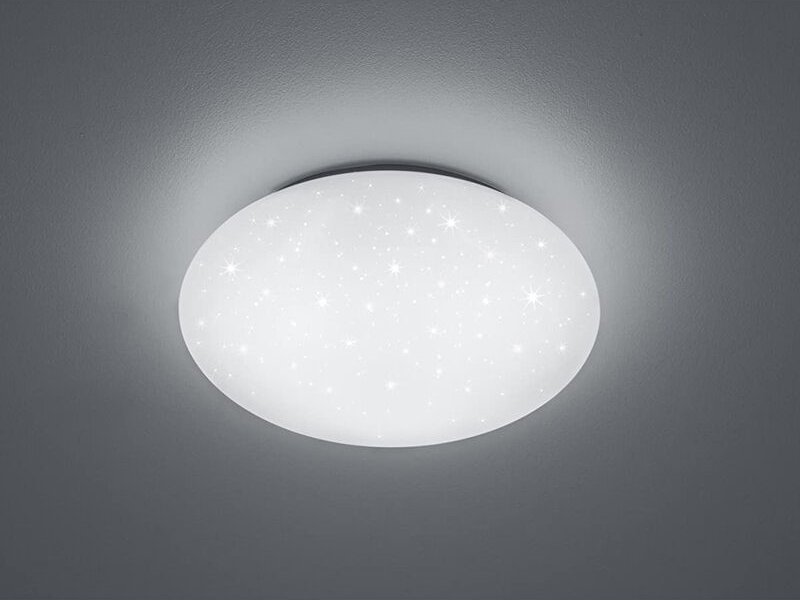 LED Deckenleuchte, Deckenschale PUTZ Sternenhimmel Kunststoff Weiß Ø 27cm IP44
