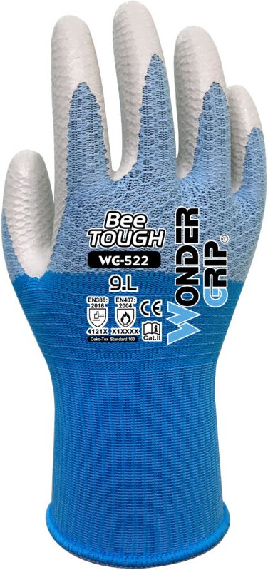 Arbeitshandschuh WONDER GRIP BEE-TOUGH WG-522 Atmungsaktives Nitril-Polyester 8/M
