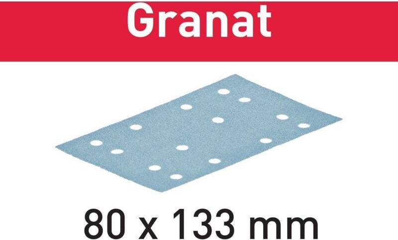 Stf 80x133 Schleifstreifen Granat P320 80 x 133 mm 100 Stk. ( 497125 ) für Rutscher rts 400, rtsc 400, rs 400, rs 4, ls ...