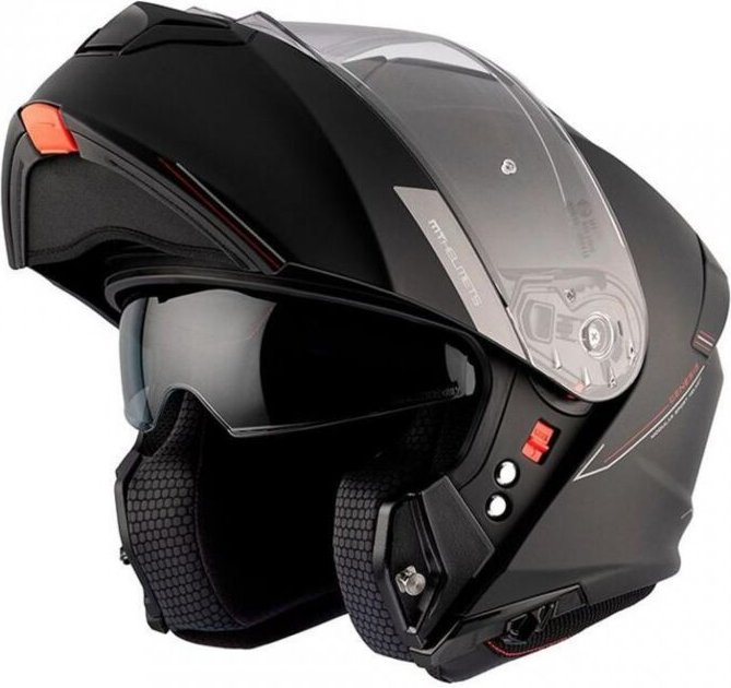 casque moto modulable p/j mt helme genesis sv noir mat taille xs