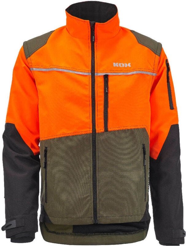 KOX - Forstjacke Transform Olivgrün/Orange Größe 54/56