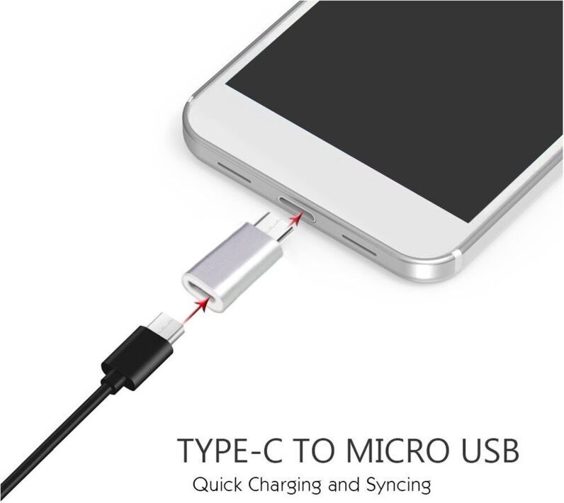 Trade Shop Traesio - Trade Shop - usb-c typ-c auf micro usb microusb konverter adapter anschluss -