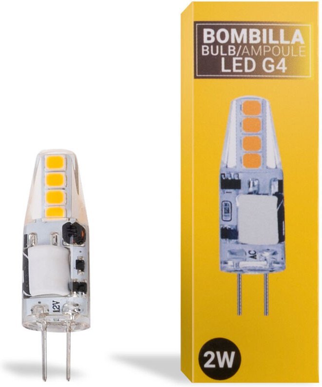 G4 led Stiftsockellampe Bipin Silikonbeschichtung 12V ac/dc - 2W
