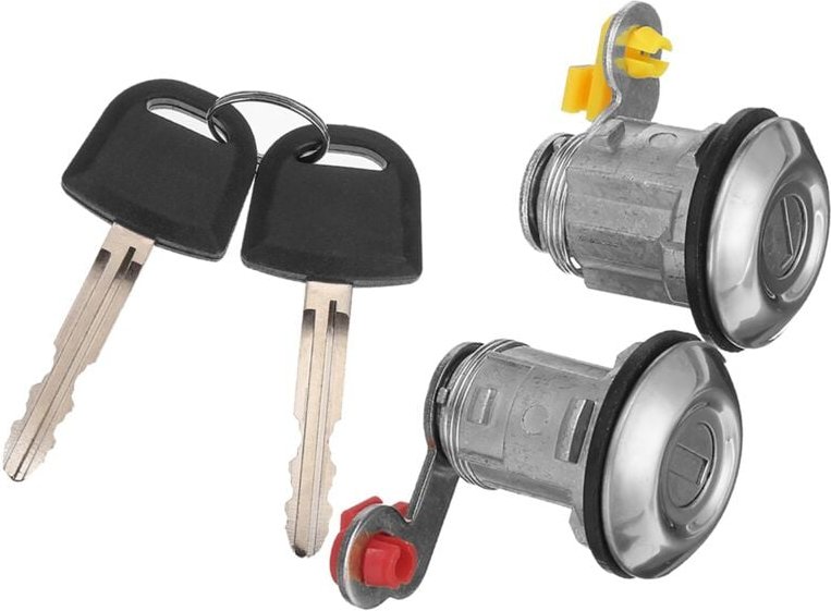 Tlily - Für L200 Pick Up 2001-2005 TüRschloss Vorne Links Rechts ZylinderschlüSsel YE05506A