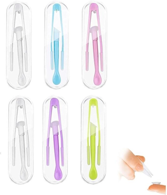 weiche Saugnäpfe für Kontaktlinsen, Kontaktlinsen-Pinzette, Kontaktlinsen-Entfernungswerkzeug für zu Hause und unterwegs...
