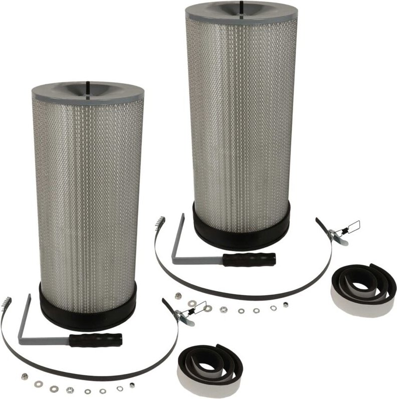 2x Feinstaubfilter Ersatz für Holzmann 9120058378508 für Absauganlage - Feinstaub-Filterpatrone mit Reinigungsbürste - V...