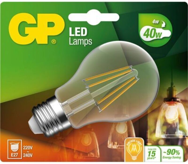 Gp led-Leuchte E27, 4 w, white warm, 14 x 12 x 6 cm