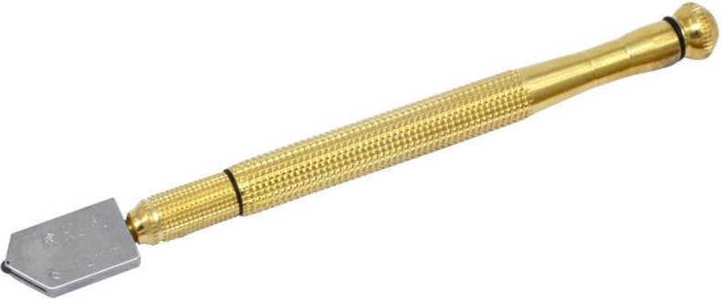 Glasschneider mit Diamantspitze und rutschfestem Metallgriff