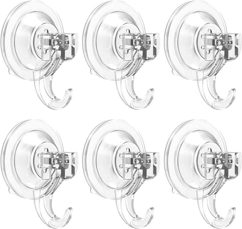 Shining House - Stück Saugnapfhaken für Dusche, Bad, Küche, Fenster, abnehmbare Kunststoffhaken, robust, vielseitig, gee...