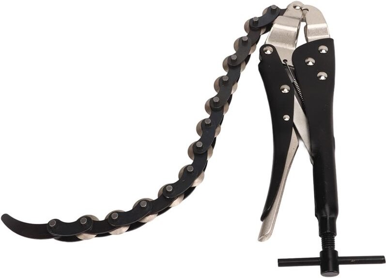 Arbeitssparende rutschfeste Kettenzange, 15-Ketten-Schraubstockschlüssel, Rohrschneidewerkzeug zum Schneiden von Metallr...