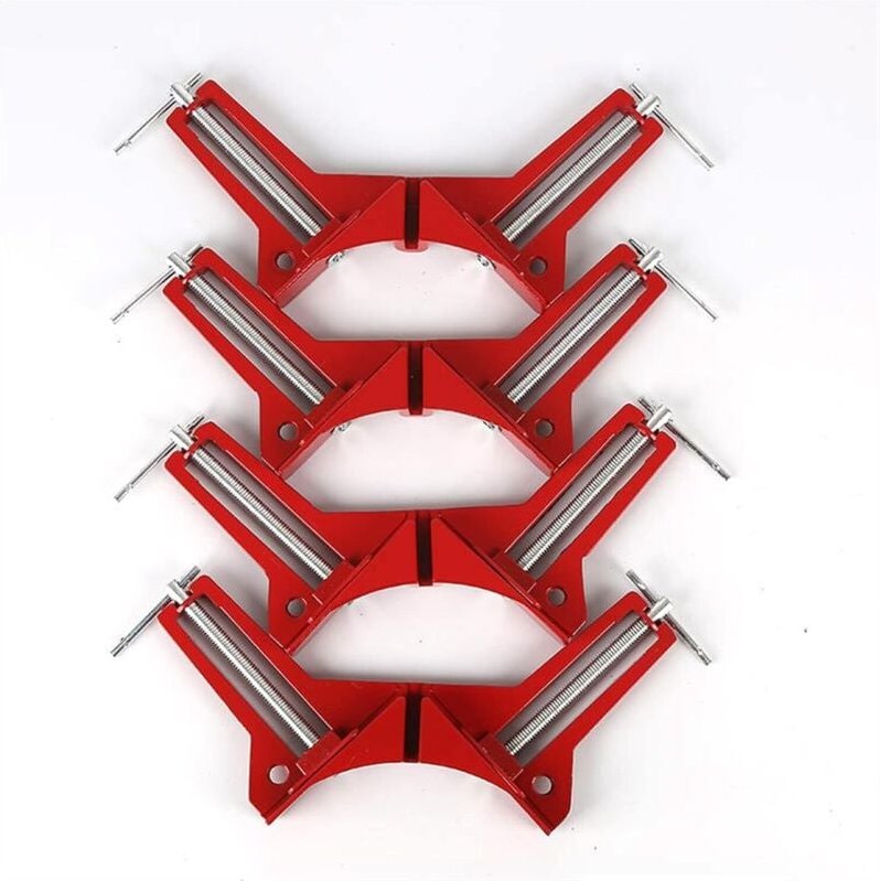 Rechtwinklige Klemme, 4-teiliges 90-Grad-Rechtwinklig-Klemmen-Set für die Holzbearbeitung, verstellbare Gehrungsklemme f...