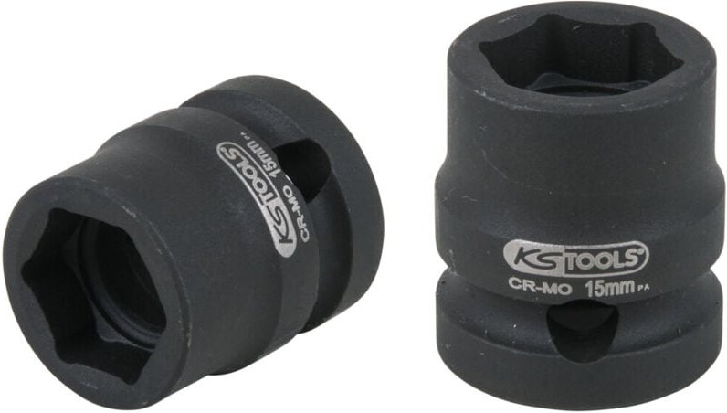 1/2' Sechskant-Kraft-Stecknuss, extra kurz, 15,0 mm