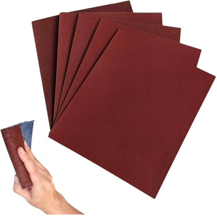 5x SCHLEIFPAPIER Blatt auf Leinwand Zum Glätten 230x280mm P60