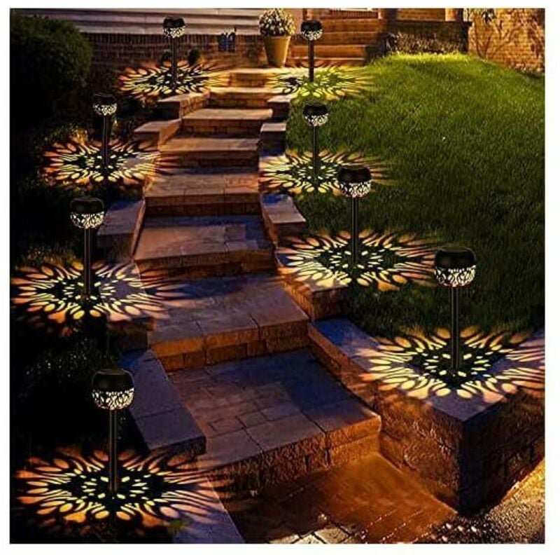 Solar Flame Lights Outdoor 4 Pack Solar Garden Lights Wasserdicht IP65 Auto On/Off Lights für Garten Hof Balkon Pathway