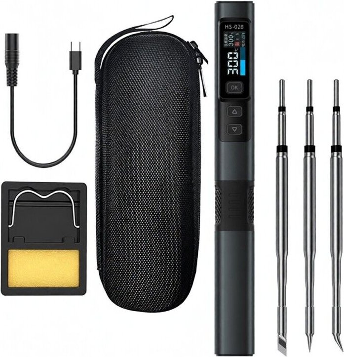 Stazione saldante termostatica intelligente portatile da 100 W, saldatore a penna per la manutenzione domestica con cont...