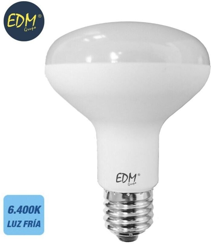 EDM - Reflektorbirne led r80 e27 10w 810lm 6400k kaltes Licht ø7,9x11cm