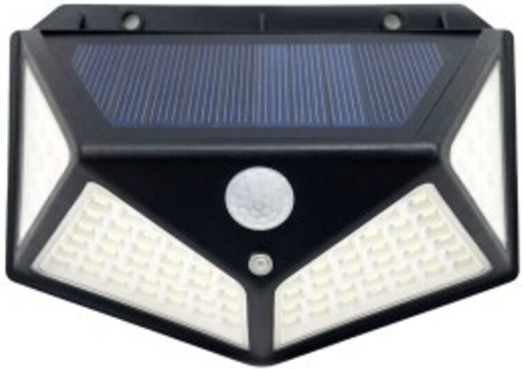 166661009 Wandleuchte Solar 6000k Kira Schwarz 450lm Ip65 9,5x13,5x5cm Sensor Mov.y Crepusc. - Fabrilamp