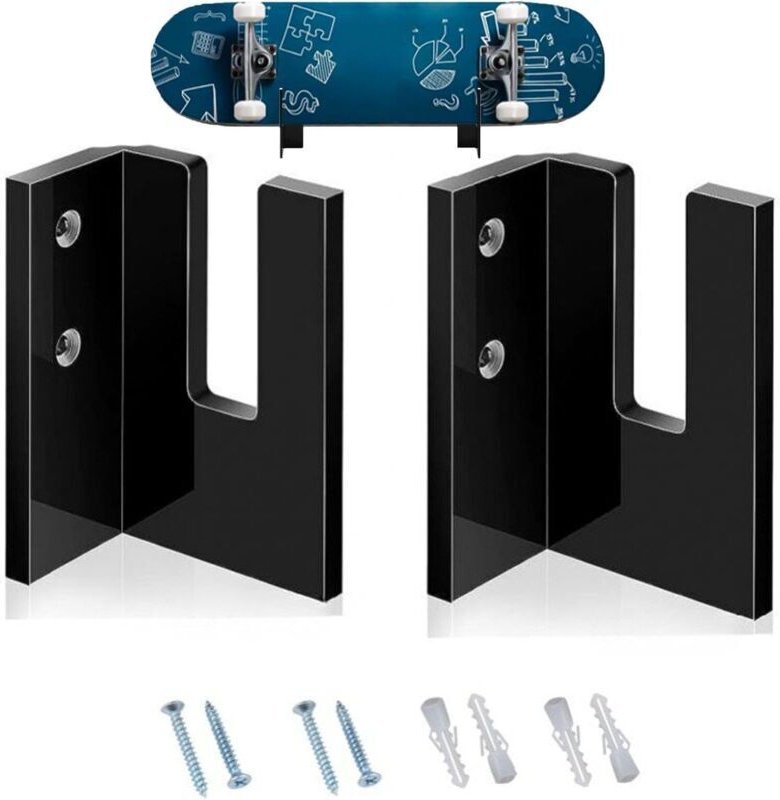 ZVD - 2Pcs Skateboard Wand Montieren Longboard Display Rack Skateboard Lagerung Racks für Ski Wasser Ski Elektrische Ska...