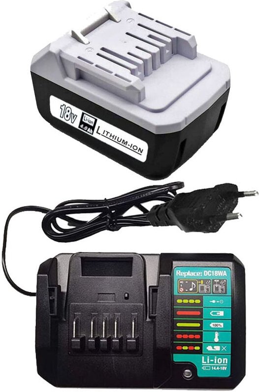 Powerwings - für Makita G-Serie Akku BL1813G BL1811G mit Ladegerät für Makita 18V 4,0Ah Ersatzakku kompatibel mit Makita...