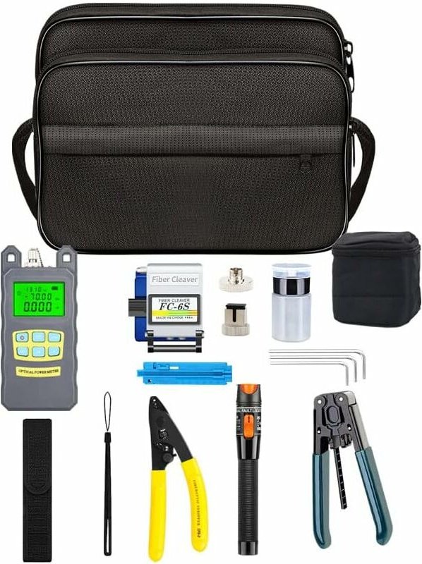 Comely - ftth Glasfaser Kit mit FC-6S Schneider, Optischer Energiemesser und 5 km Visual Fault Locator mit Abisolierzang...