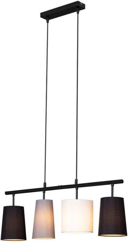 Pendelleuchte Textilschirm 4xE27 Farben: grau,weiß und schwarz Briloner