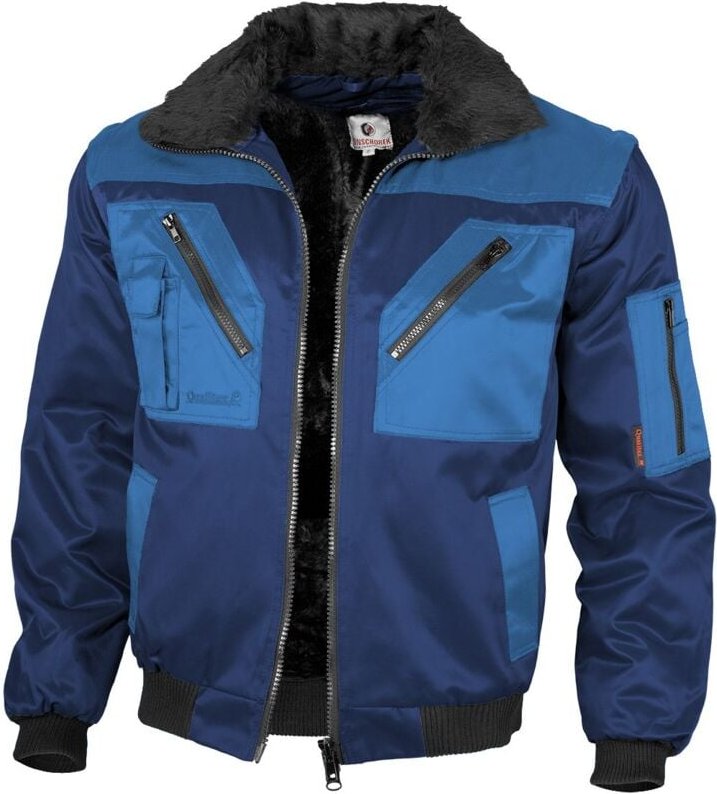 Qualitex Pilotenjacke zweifarbig, Größe: S, Farbe: marine/royal