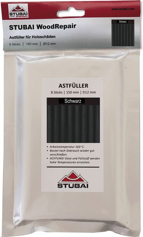 WoodRepair Holzreparatur Astfüller Füllmasse 8 Sticks x 150mm schwarz - Stubai