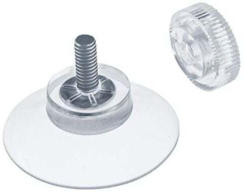 Thumbnail - KZQ - 20 x Saugnäpfe ø 30 mm mit M4x10mm Gewinde mit Rändelmuttern Transparent