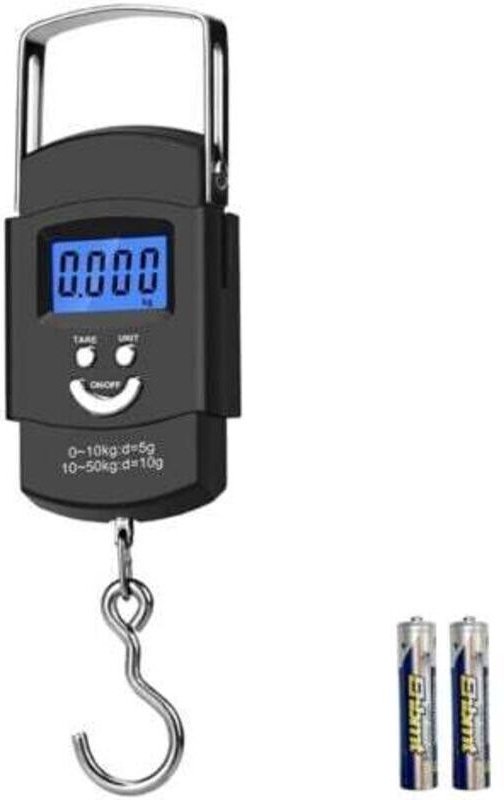 Elektronische Gepäckwaage mit Haken, max. 50 kg/110 lb, tragbare Digitalwaage mit LCD-Bildschirm und Ein-Knopf-Tara-Funk...