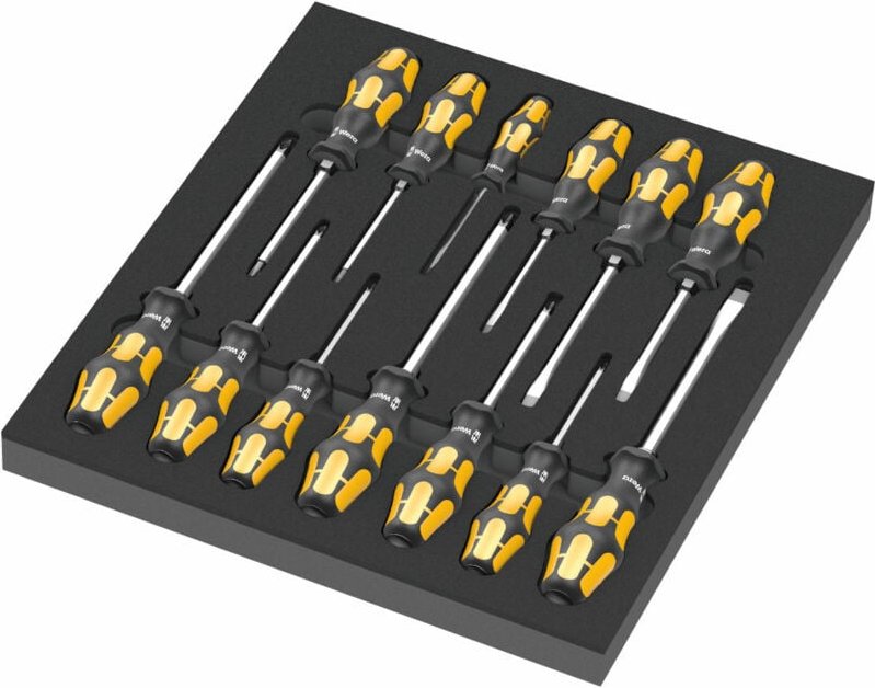 9714 Schaumstoffeinlage Schraubmeißel Set 1, 13-teilig - Wera