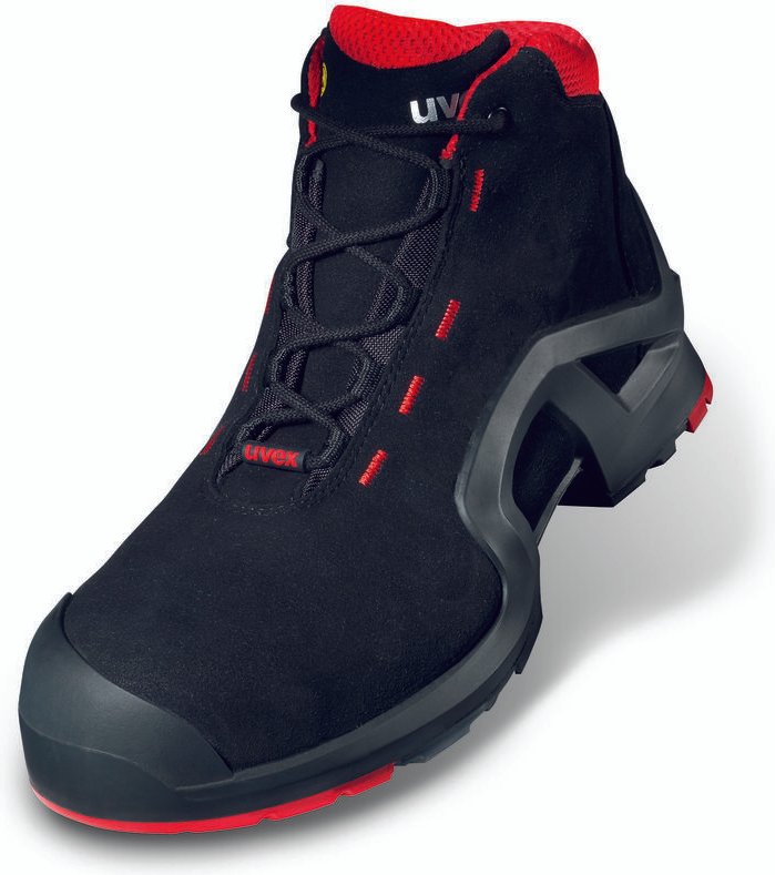 Thumbnail - Uvex - 1 x-tended Sicherheits-Stiefel Gr.39 W11 S3L esd sr schwarz/rot 8517.2
