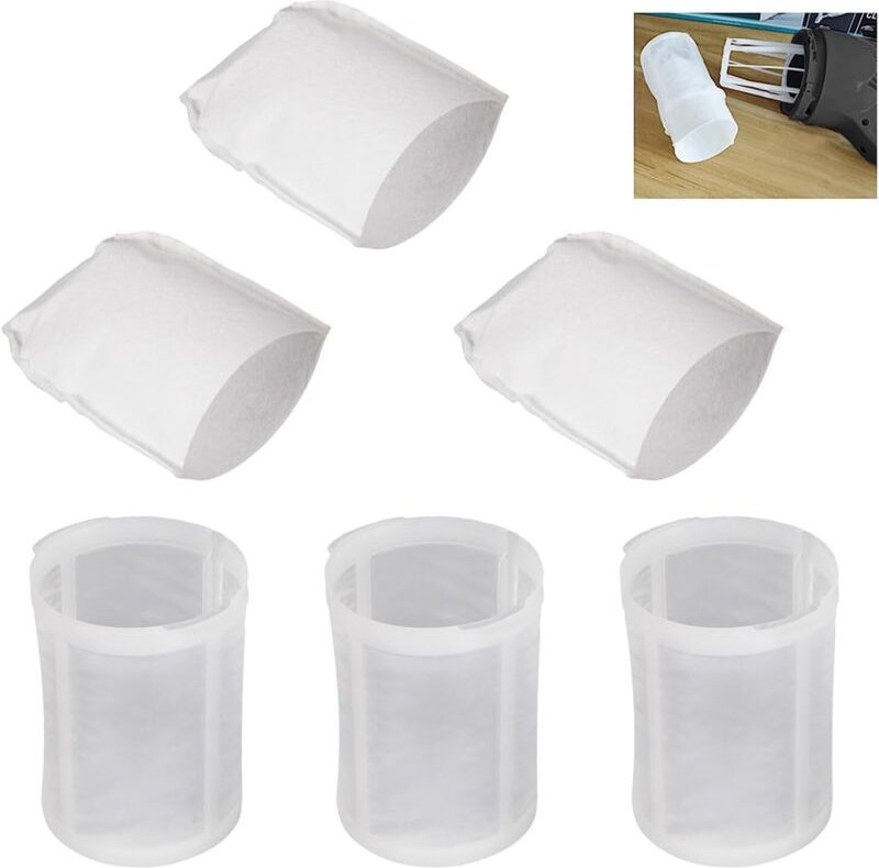 3 Stück Vorfilter für Makita CL100, CL106, CL180 Staubsauger, waschbar, Ersatzbeutel
