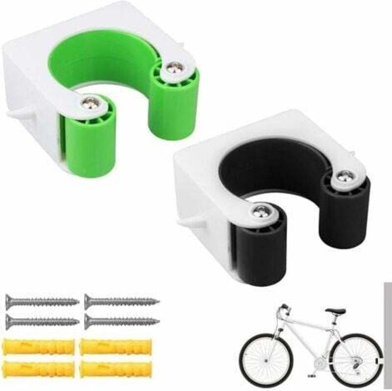 Gabrielle - 2 Stück Fahrrad-Parkschnalle, Rennrad-Parkschnalle, tragbare kreative Kunststoff-Parkbügelschnalle mit Schra...